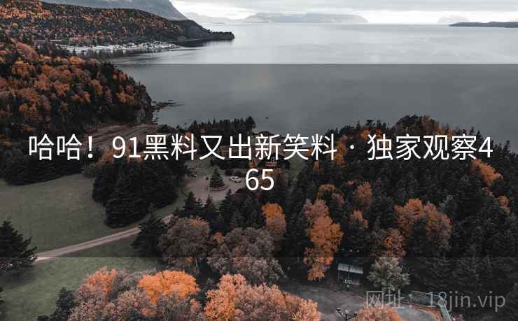 哈哈！91黑料又出新笑料 · 独家观察465